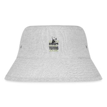 Funny Tennis Player Racket Grandpa - Stanley/Stella Recycled Bucket Hat - heather grey - Front