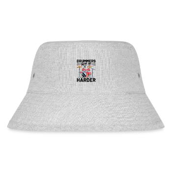 Drummers Hit It Harder Drummer Drum Drumming - Stanley/Stella Recycled Bucket Hat - heather grey - Front