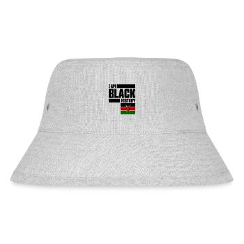 Monat der schwarzen Geschichte - Stanley/Stella recycelter Bucket Hat - Grau meliert - Vorne