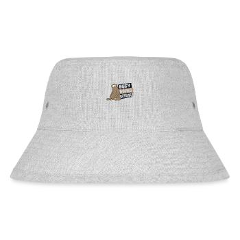 Beschäftigt mit Nichtstun Braunkehl-Pilosa Folivora - Stanley/Stella recycelter Bucket Hat - Grau meliert - Vorne