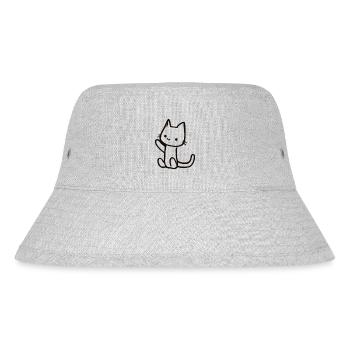 Croquis de chat dans un style linéaire - Bob recyclé Stanley/Stella - gris chiné - Devant