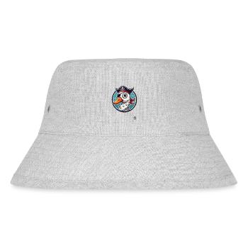 Piraten-Gans mit Augenklappe - Stanley/Stella recycelter Bucket Hat - Grau meliert - Vorne