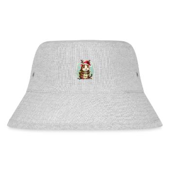 Weihnachtsshirt Meersch Weihnachtslichter Geschenk - Stanley/Stella recycelter Bucket Hat - Grau meliert - Vorne