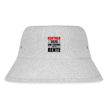 Rentner 2025 eine Legende geht in Rente Sprüche - Stanley/Stella recycelter Bucket Hat - Grau meliert - Vorne