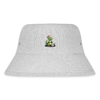 Tea Rex Weihnachten Weihnachtsmann Mütze - Stanley/Stella recycelter Bucket Hat - Grau meliert - Vorne