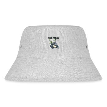Nicht heute Pandabär Ailuropoda melanoleuca Riese - Stanley/Stella recycelter Bucket Hat - Grau meliert - Vorne