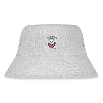 Ich habe Pläne für den Abend Panda Bär Freund - Stanley/Stella recycelter Bucket Hat - Grau meliert - Vorne