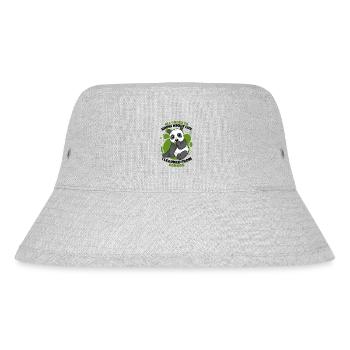 Ich habe von Pandas Panda Bär Freund Giant gelernt - Stanley/Stella recycelter Bucket Hat - Grau meliert - Vorne