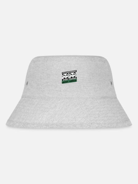 Fang spontan an, über Panda Friend zu sprechen - Stanley/Stella recycelter Bucket Hat - Grau meliert