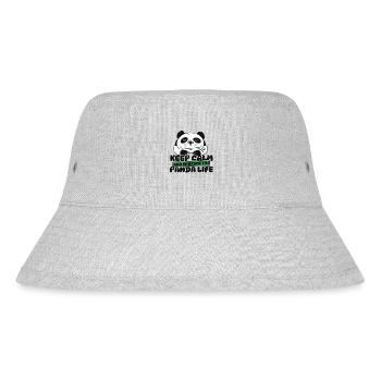Keep Calm And Embrace The Panda Life Panda Bear - Stanley/Stella Recycled Bucket Hat - heather grey - Front