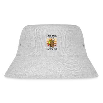 Faultier Wanderteam Wir werden dort ankommen, wenn wir - Stanley/Stella recycelter Bucket Hat - Grau meliert - Vorne