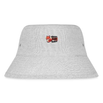 Crazy Fox Lady Canidae Caninae Rotfuchs Fuchs Liebhaber - Stanley/Stella recycelter Bucket Hat - Grau meliert - Vorne