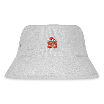 55 Number Christmas Cookie - Stanley/Stella Recycled Bucket Hat - heather grey - Front