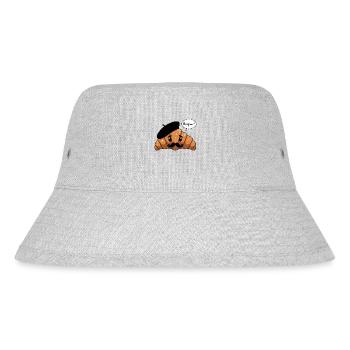 Französisches Croissant - Stanley/Stella recycelter Bucket Hat - Grau meliert - Vorne