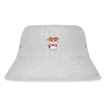 GELIEBTE HAUSTIERE - Stanley/Stella recycelter Bucket Hat - Grau meliert - Vorne