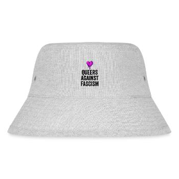 Queers against fascism - Stanley/Stella recycelter Bucket Hat - Grau meliert - Vorne