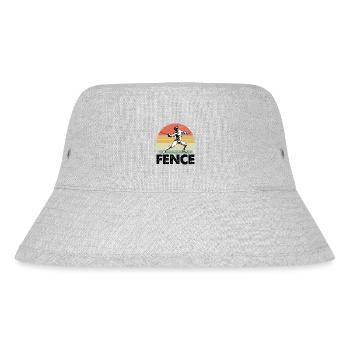 Retro Zaun Schwert Degen Fechten Fechter Athlet - Stanley/Stella recycelter Bucket Hat - Grau meliert - Vorne