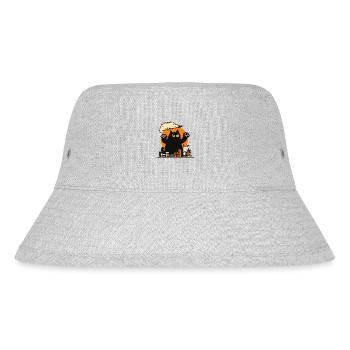 Angriff der Monster Katze - Stanley/Stella recycelter Bucket Hat - Grau meliert - Vorne