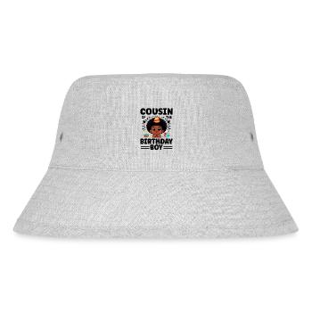 Cousin Of The Birthday Boy Family Cousins - Stanley/Stella Recycled Bucket Hat - heather grey - Front