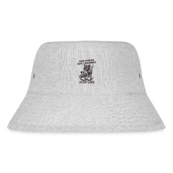 Lustiger Waschbär Spruch – Just Life - Stanley/Stella recycelter Bucket Hat - Grau meliert - Vorne