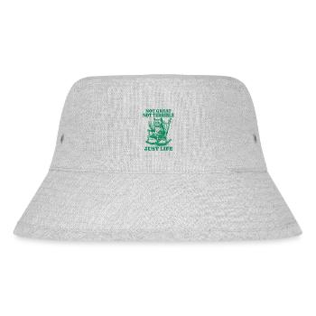 Lustiger Waschbär Spruch – Just Life - Stanley/Stella recycelter Bucket Hat - Grau meliert - Vorne