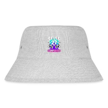 gaming geburtstag haha wie - Stanley/Stella recycelter Bucket Hat - Grau meliert - Vorne