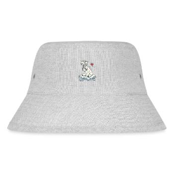 Schwitzender Eisbär Klimawandel Protest - Stanley/Stella recycelter Bucket Hat - Grau meliert - Vorne