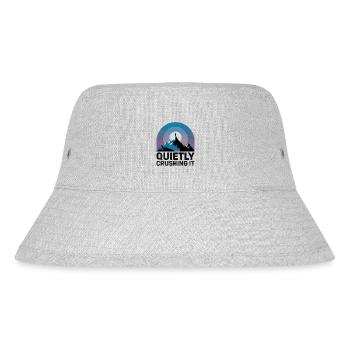 Quietly Crushing It Sayings For Introverts - Stanley/Stella Recycled Bucket Hat - heather grey - Front