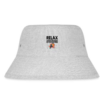 Relax I M Introverti Dictons pour les introvertis - Bob recyclé Stanley/Stella - gris chiné - Devant