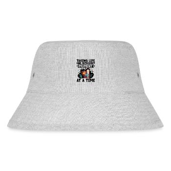 Taking Life One Introvert Moment At A Time Sayings - Stanley/Stella Recycled Bucket Hat - heather grey - Front
