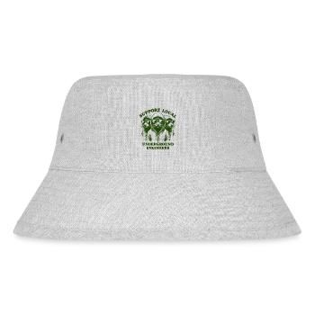 mole Liebe Support Local underground engineers - Stanley/Stella recycelter Bucket Hat - Grau meliert - Vorne