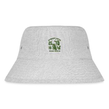 owl Liebe Support Local night watch - Stanley/Stella recycelter Bucket Hat - Grau meliert - Vorne