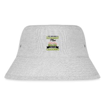 Lustiger Ruhestand Spruch Garten - Stanley/Stella recycelter Bucket Hat - Grau meliert - Vorne
