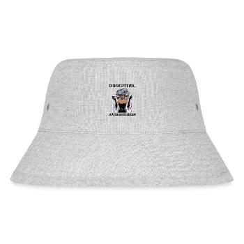 Ich Bin Wie Guter Wein – Je Älter Desto Besser! - Stanley/Stella recycelter Bucket Hat - Grau meliert - Vorne