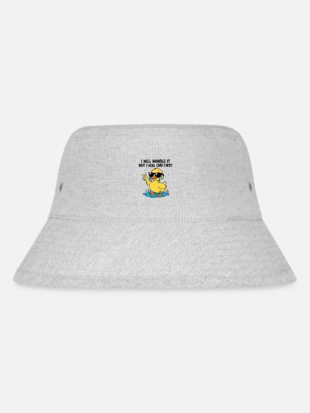 Ich werde damit umgehen Sarkasmus Sarkastisch - Stanley/Stella recycelter Bucket Hat - Grau meliert