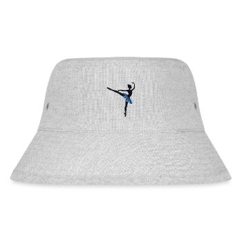 Black and White Ballet Dancer Illustration - Stanley/Stella recycelter Bucket Hat - Grau meliert - Vorne