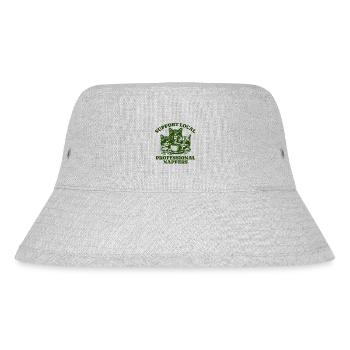 Support Local Professional Nappers Lustiges Cat - Stanley/Stella recycelter Bucket Hat - Grau meliert - Vorne