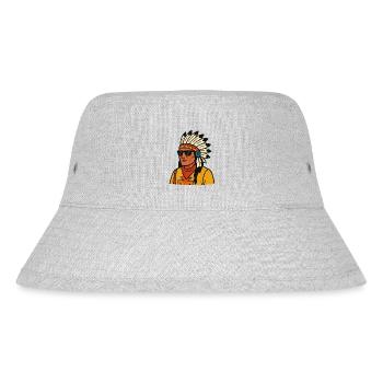 indianer - Stanley/Stella recycelter Bucket Hat - Grau meliert - Vorne