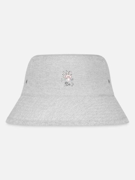 you me - Cuty - Stanley/Stella recycelter Bucket Hat - Grau meliert