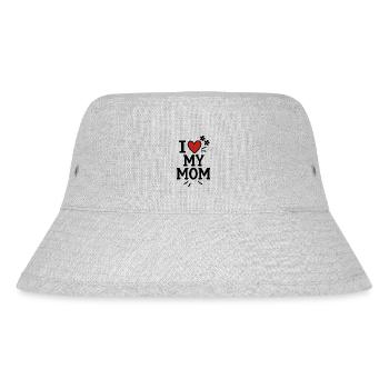 I love my mother - Stanley/Stella Recycled Bucket Hat - heather grey - Front