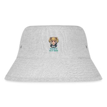 Nicht mit mir – Wütendes Mädchen - Stanley/Stella recycelter Bucket Hat - Grau meliert - Vorne