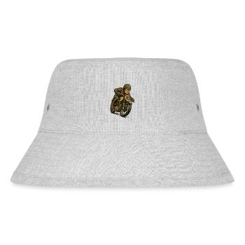 Motorcycle Classic Cars - Stanley/Stella Recycled Bucket Hat - heather grey - Front