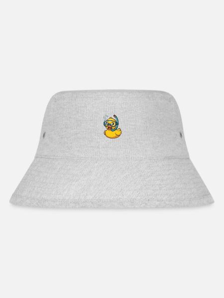 Gummiente Taucher - Stanley/Stella recycelter Bucket Hat - Grau meliert