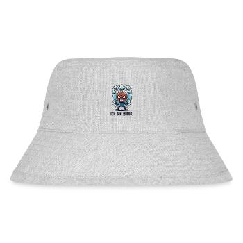 Wütender kleiner Mann steht unter Dampf - Stanley/Stella recycelter Bucket Hat - Grau meliert - Vorne