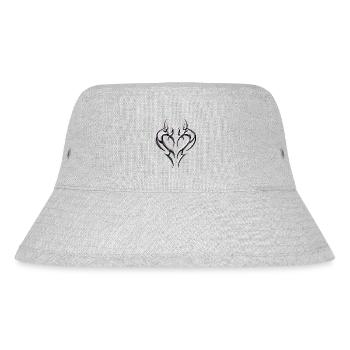 Tribal Heart Tattoo for Emo and Goth - Stanley/Stella Recycled Bucket Hat - heather grey - Front