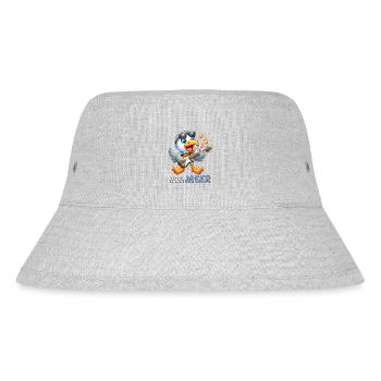 Cheerful seabird with guitar - Stanley/Stella Recycled Bucket Hat - heather grey - Front