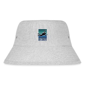 OH CHUTE Funny Parachute Skydiving Humor Design - Stanley/Stella Recycled Bucket Hat - heather grey - Front