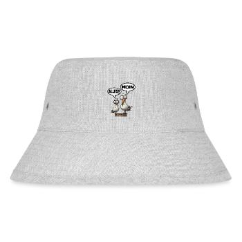 Humorvolle Möwen mit Sprüchen Moin - Stanley/Stella recycelter Bucket Hat - Grau meliert - Vorne