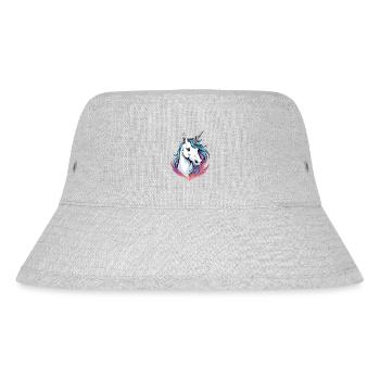 Magic unicorn head with colored mane - Stanley/Stella Recycled Bucket Hat - heather grey - Front
