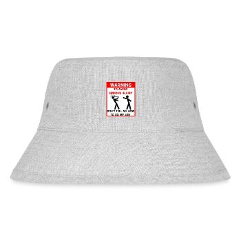 Safety Warning - Stanley/Stella Recycled Bucket Hat - heather grey - Front